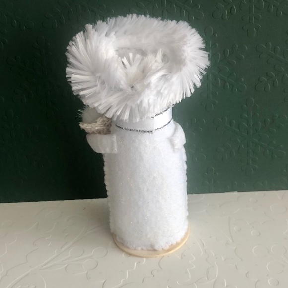 Snowman momma with Snowball Baby hand-sewn art doll felt - Picture 4 of 8